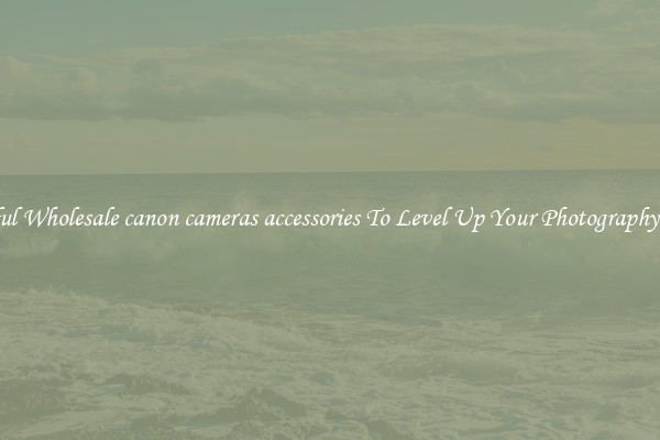 Useful Wholesale canon cameras accessories To Level Up Your Photography Skill