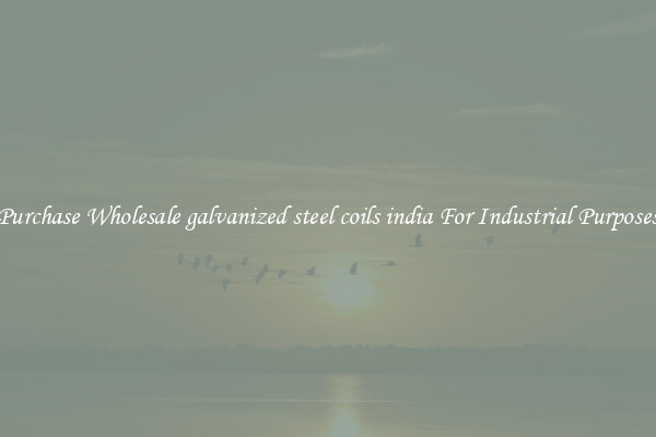 Purchase Wholesale galvanized steel coils india For Industrial Purposes