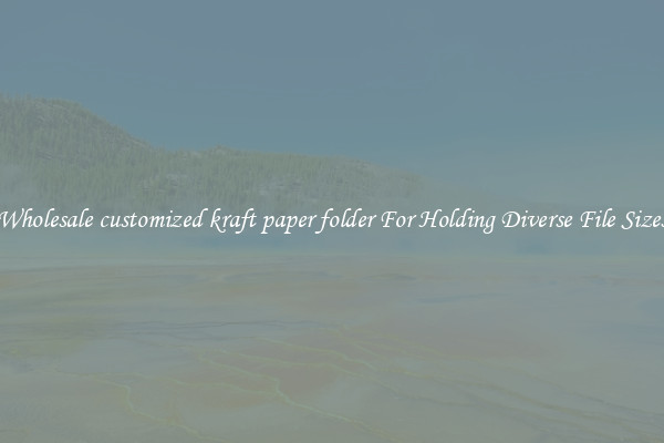 Wholesale customized kraft paper folder For Holding Diverse File Sizes