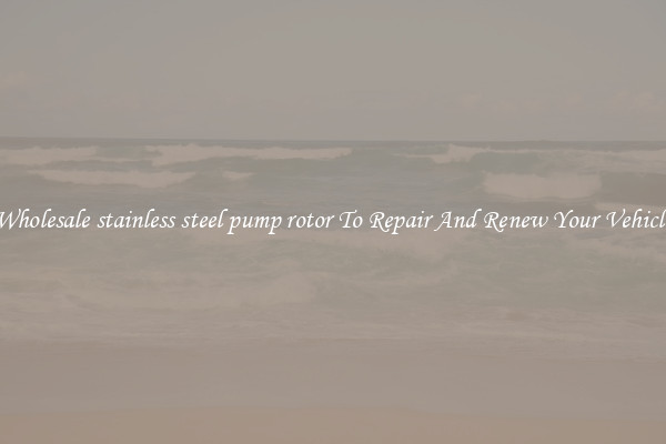 Wholesale stainless steel pump rotor To Repair And Renew Your Vehicle