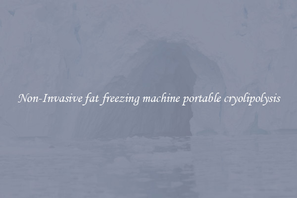 Non-Invasive fat freezing machine portable cryolipolysis
