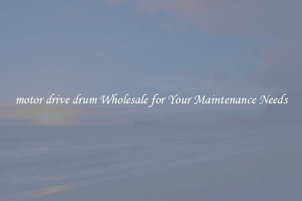 motor drive drum Wholesale for Your Maintenance Needs